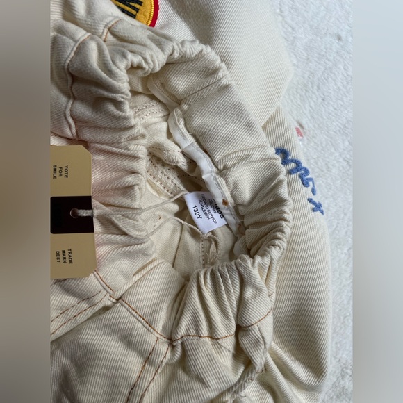 Mini hysteric Kids pants Cream Cartoon Patch Trousers - Picture 4 of 5